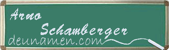 Arno Schamberger Visitenkarte